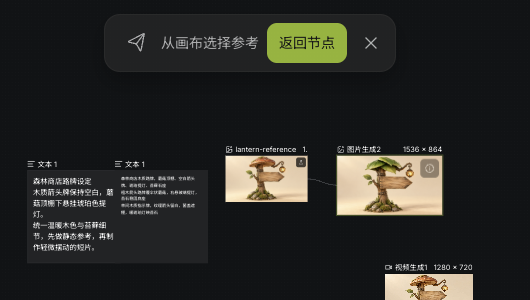 实际从画布选择参考模式及待选择的叶棚图片